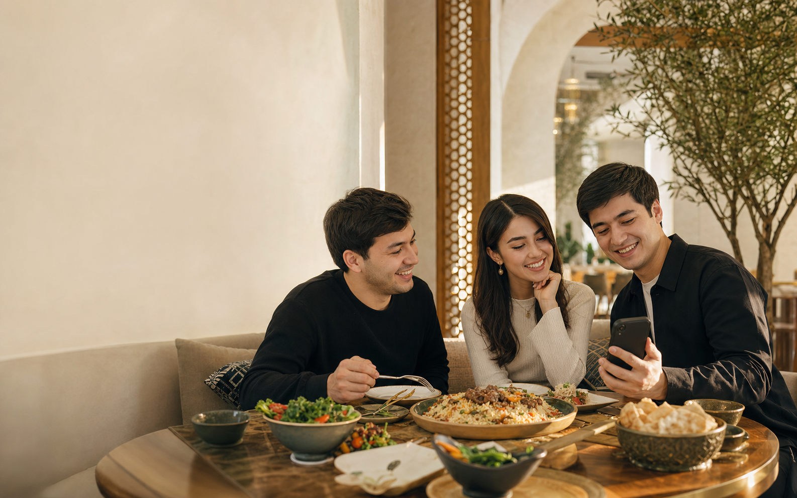 Друзья выбирают ресторан в MilliyMenu